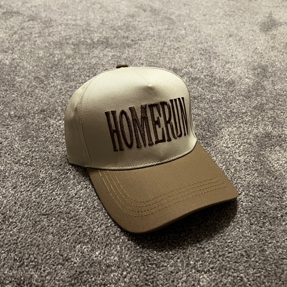 Homerun Adjustable Mocha Two-Tone Baseball Hat